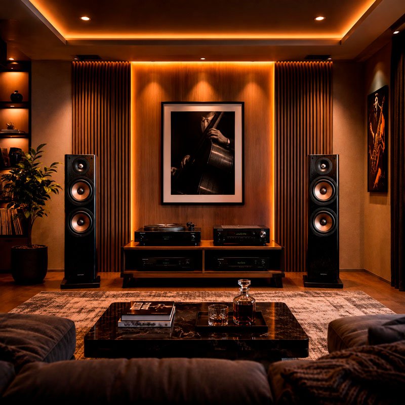 Áudio estéreo Hi-Fi