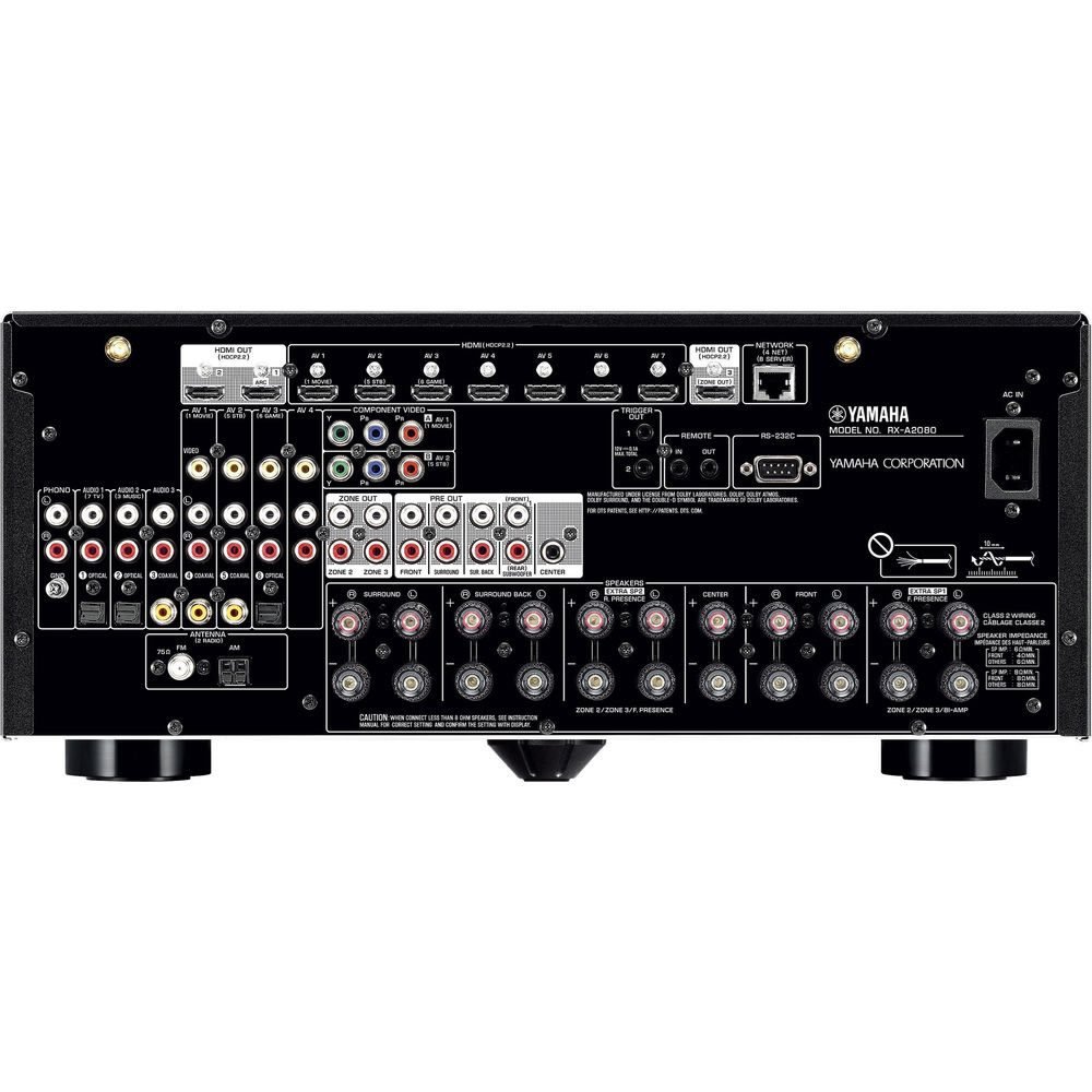 Receiver Yamaha Aventage RX-A2080 92 Dolby Atmos Vision DTS: X HDR10 - Imagem 3