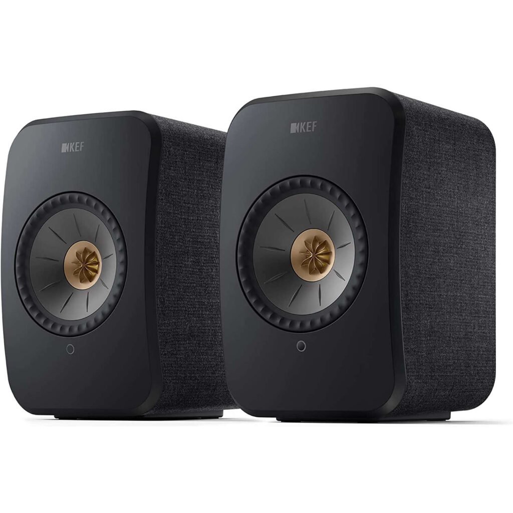 Caixa bookshelf amplificada KEF LSX II Wireless Carbon Black - Par