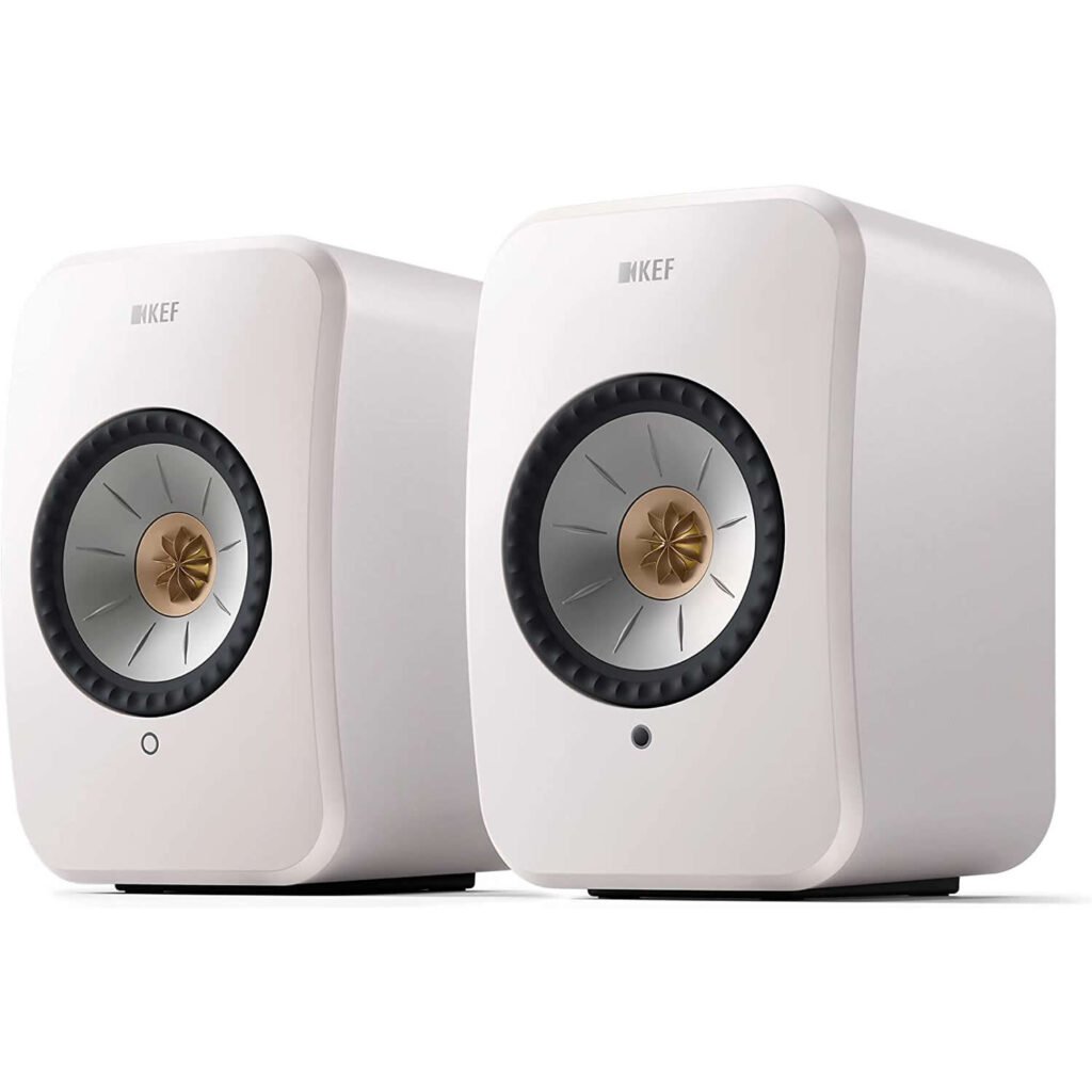 Caixa bookshelf amplificada KEF LSX II Wireless Mineral White