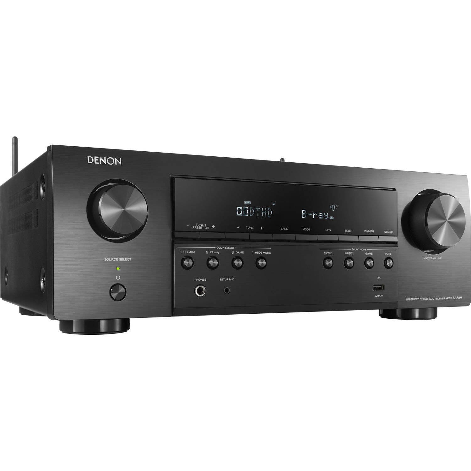 Receiver Denon AVR-S650H 5.2 4K - WIFI - Alexa