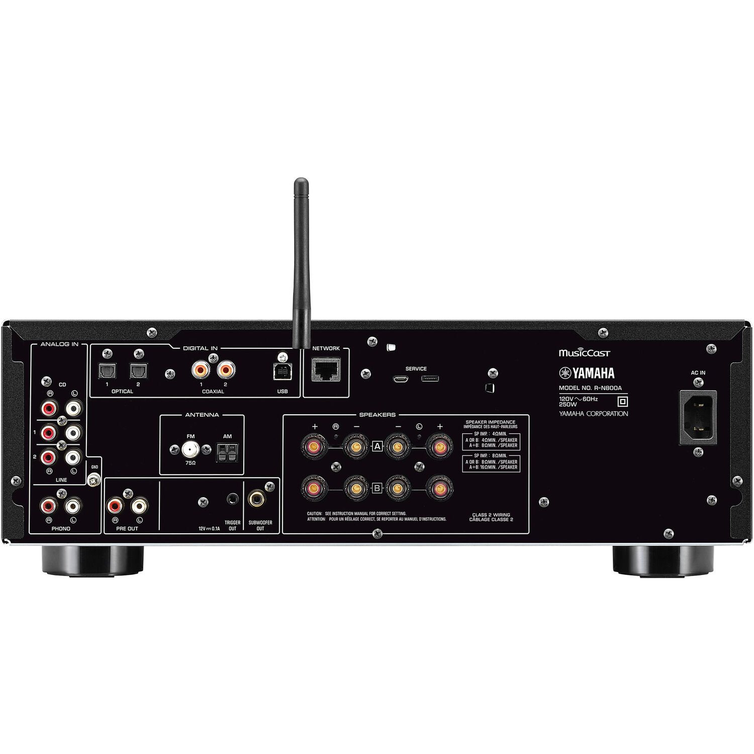 Receiver estéreo Yamaha R-N800A - Dac - Wi-fi - Phono - Imagem 4