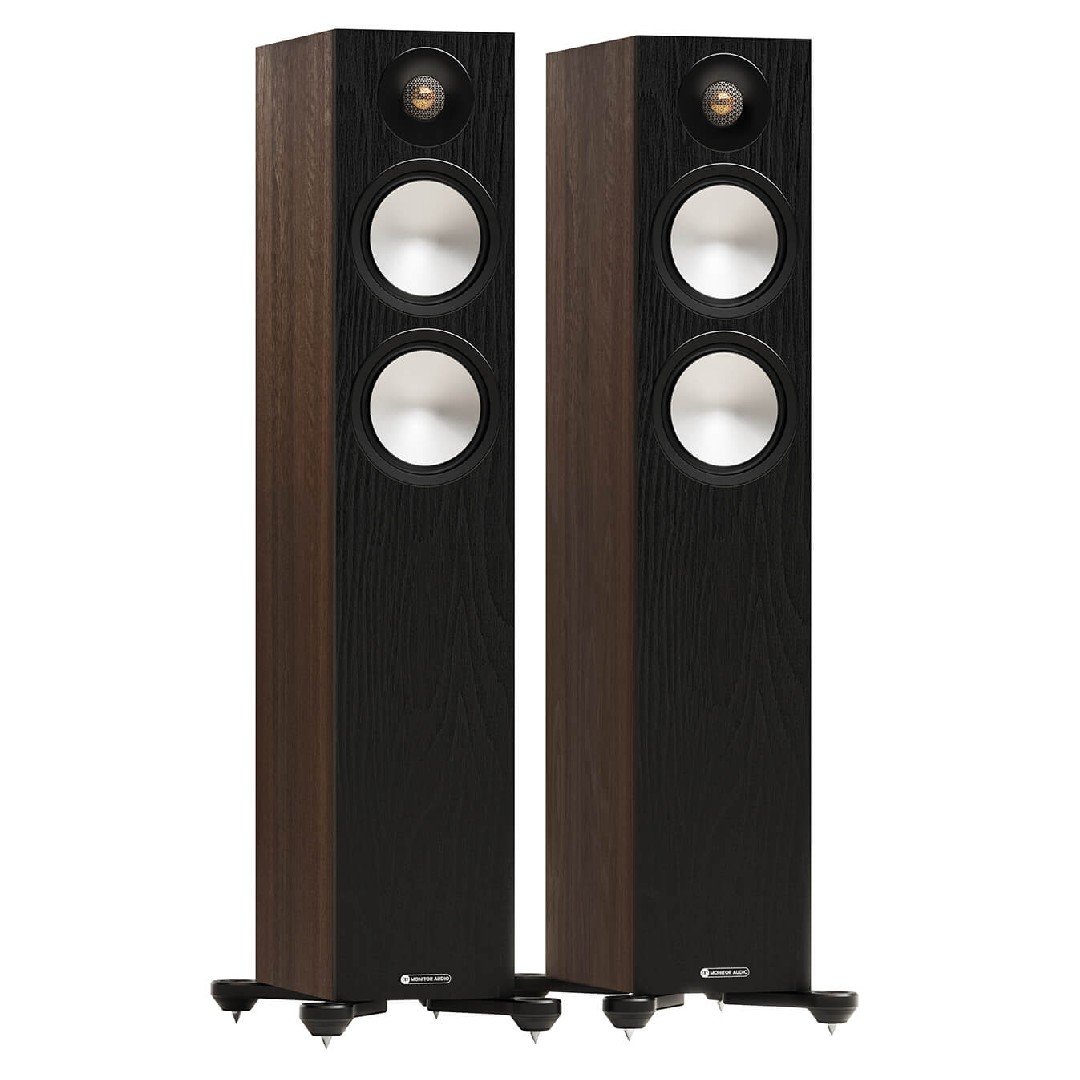 Caixa torre Monitor Audio Bronze 300 7G - Walnut - Par