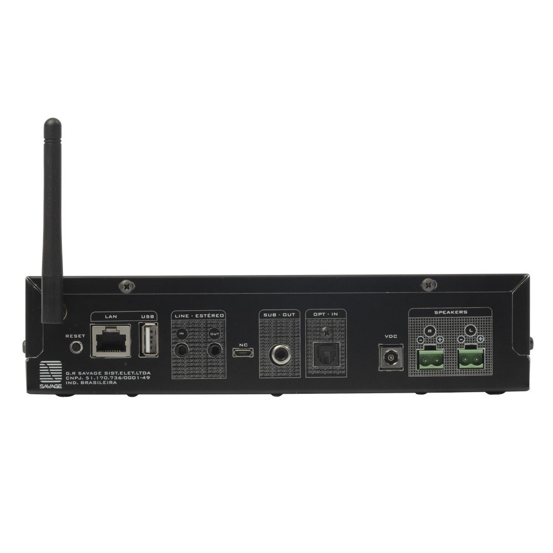 Amplificador estéreo Savage SPW120 - Streamer - Wi-fi - Imagem 2
