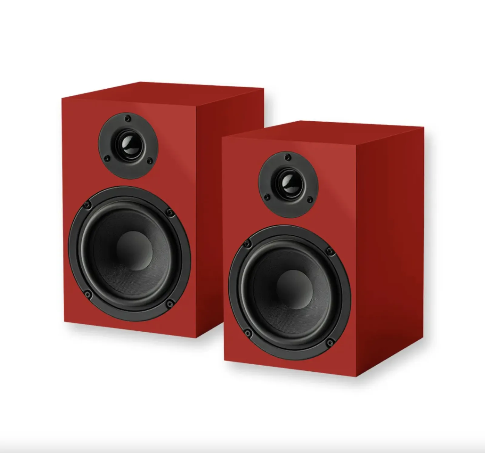 Caixa bookshelf Pro-ject Speaker Box 5E Carbon - Red - Par