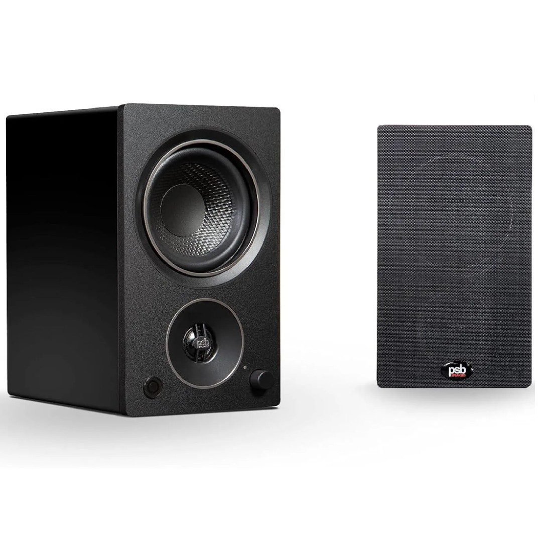 Caixa bookshelf amplificada PSB AM3 - Black - Par