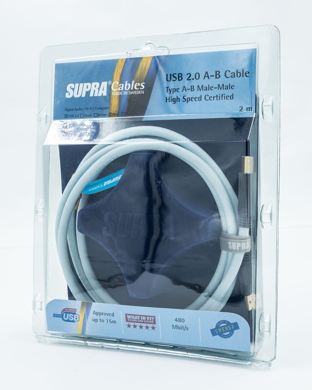 Cabo USB Audio Supra USB 2.0 AB - 2m - Unidade - Imagem 3