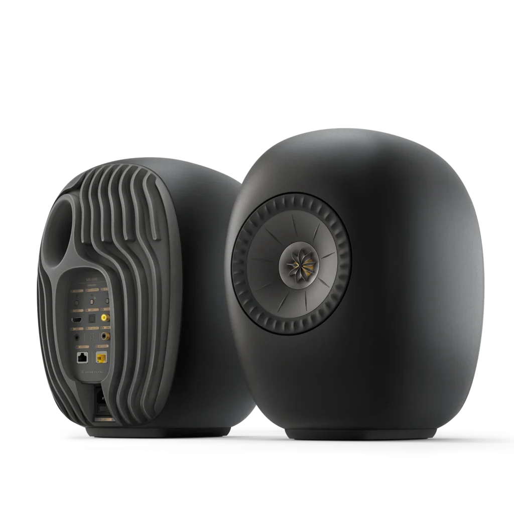 Caixa bookshelf amplificada KEF LS LUXE - Eclipse Black - Par