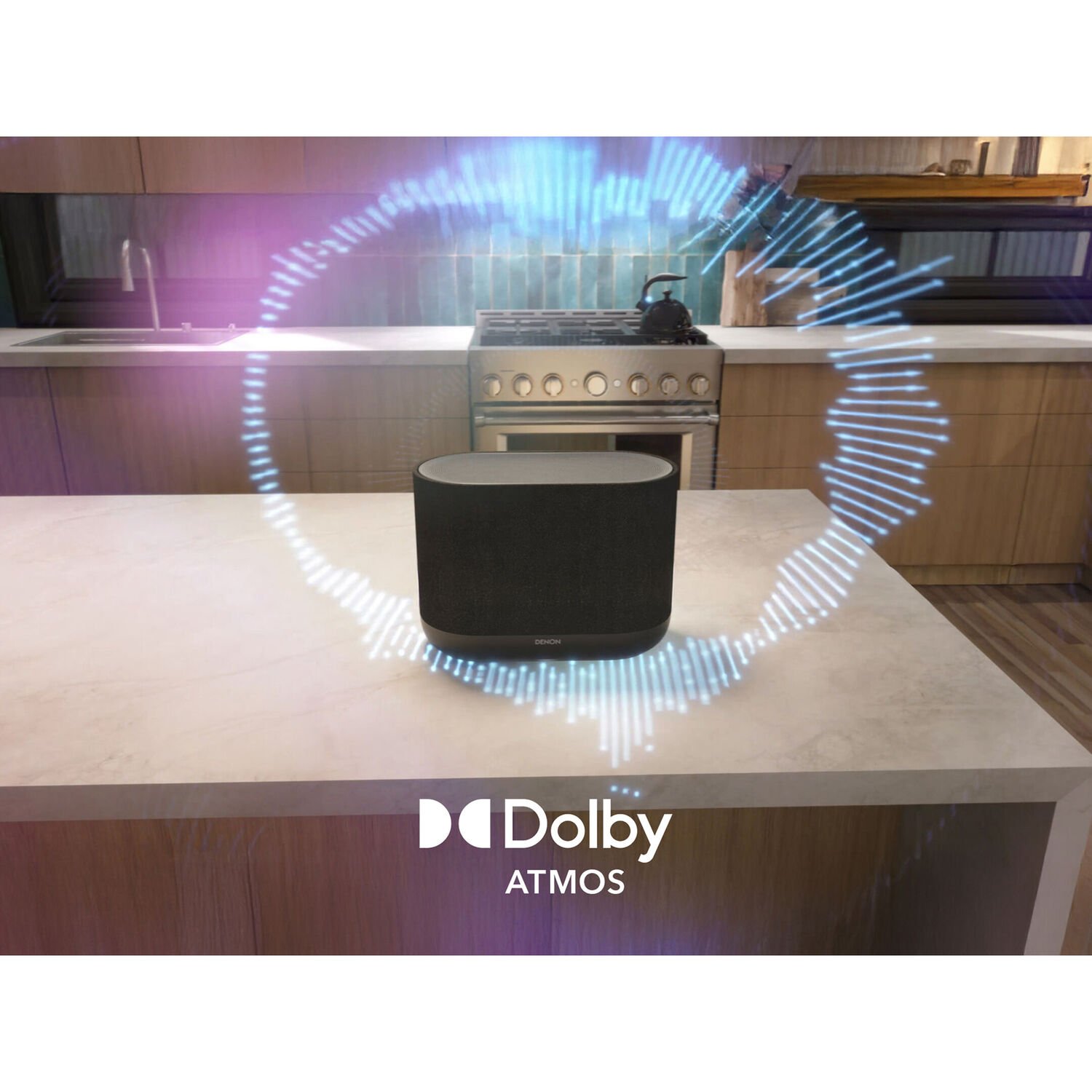 Caixa de Som Wireless Denon Home 400 Dolby Atmos, HEOS, Wi‑Fi, Bluetooth e AirPlay 2 - Stone - Imagem 6