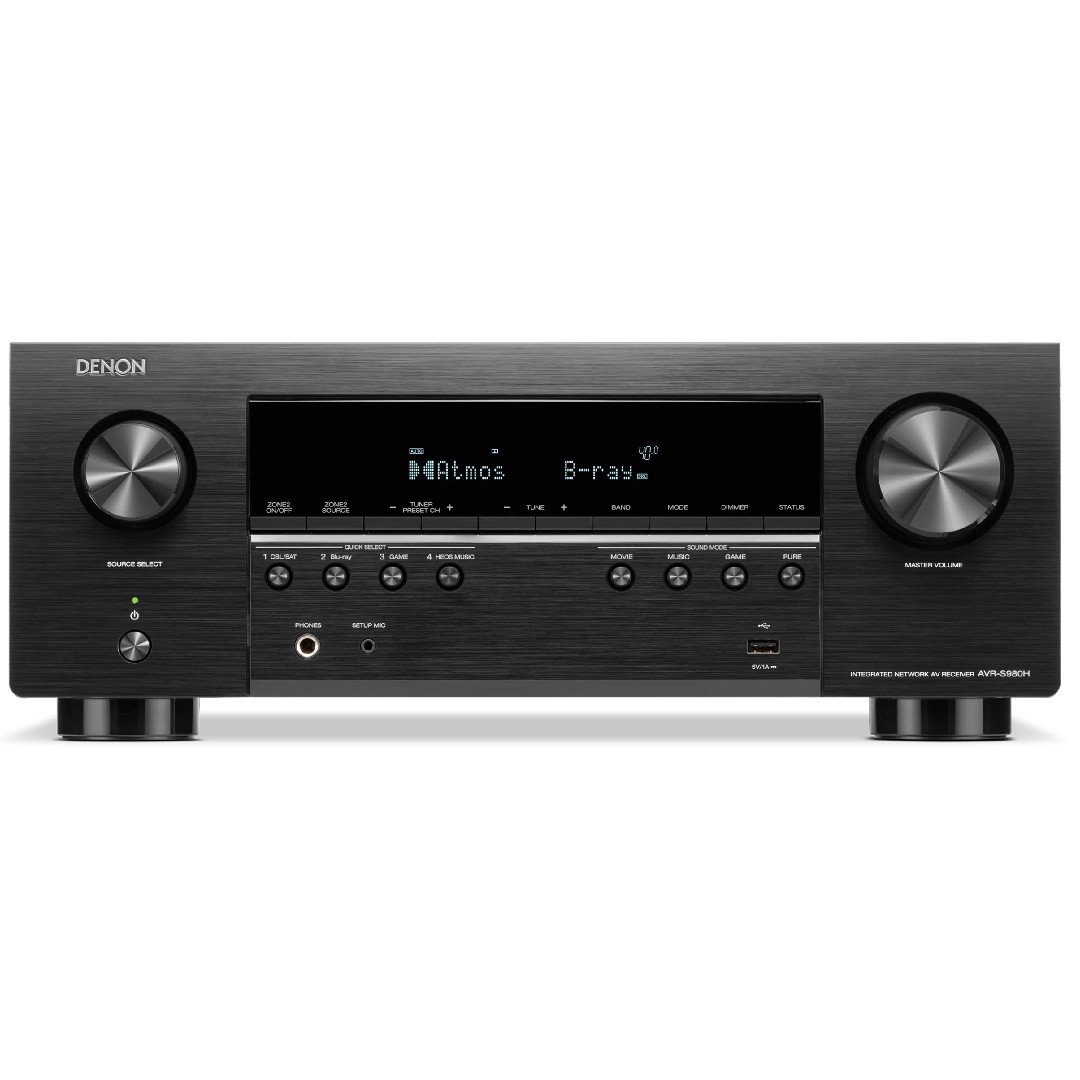 Receiver Denon AVR-S980H 7.2 Canais 8K Dolby Atmos, DTS:X, HEOS e HDMI 2.1 -110v - Imagem 2