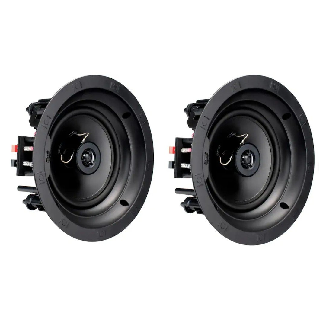Caixa de embutir Klipsch RIC-65 - tela quadrada e redonda - Par